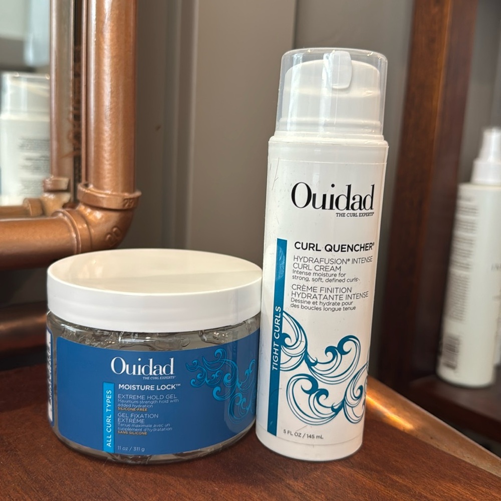 New ouidad curl styling duo. Ouidad moisture lock extreme hold gel & curl cream